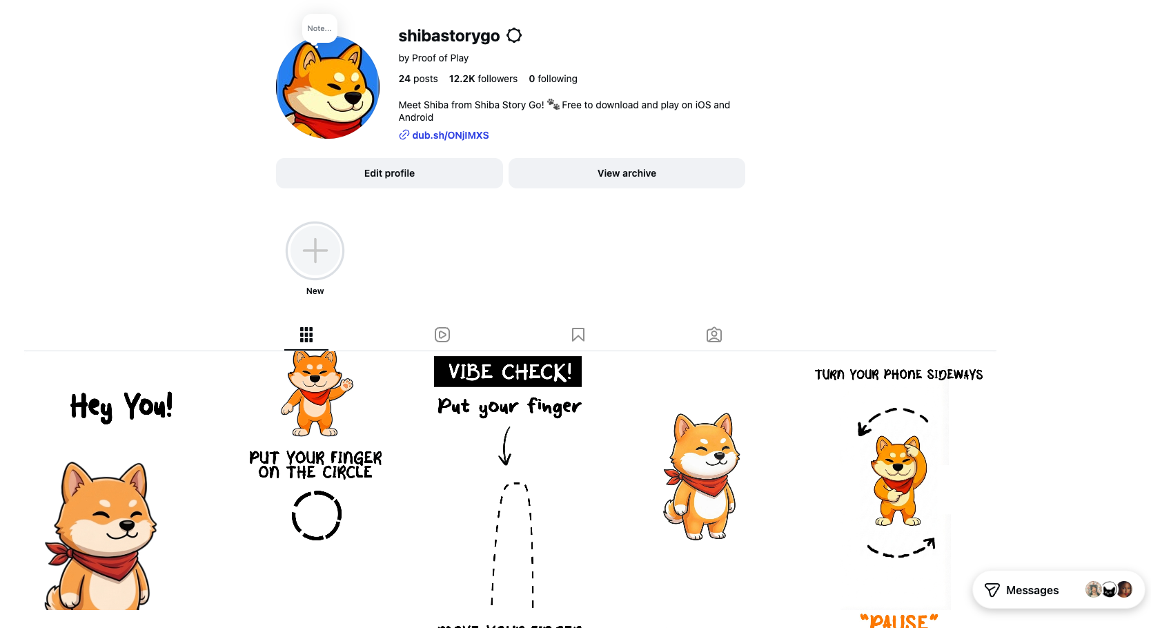Shiba Story Go Instagram profile