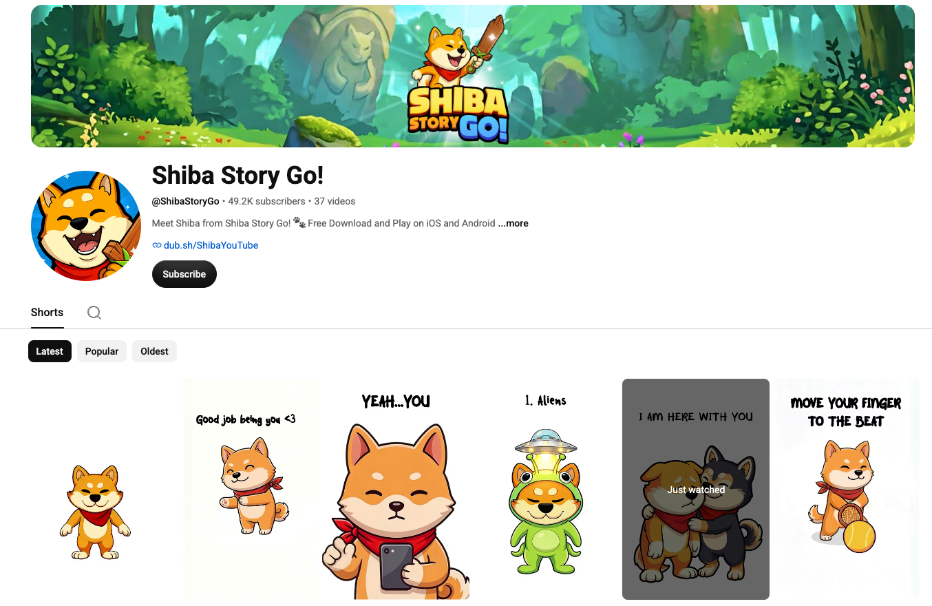Shiba Story Go YouTube channel